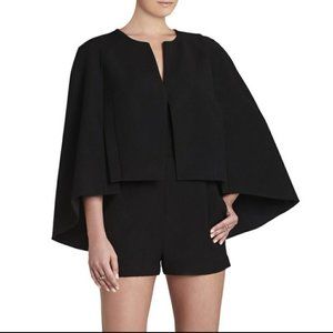 BCBGMaxAzria black Brianne Capelet Romper